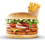 Half Pounder Cheese Burger With Chips 